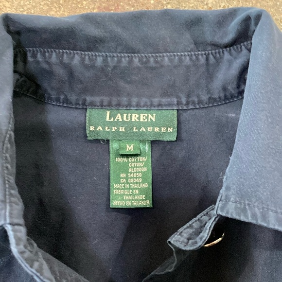 Ralph Lauren Navy Blue Button-Up Shirt - Picture 3 of 3